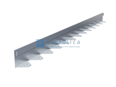 Бордюр Gidrolica Line Steel L-образный из оцинкованной стали 1200х80х45х1,5мм
