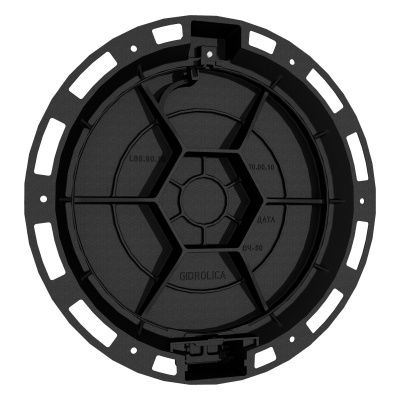 Люк чугунный Gidrolica Street ТМ(Д400)-2-60 ("К", канализационная шахта) 