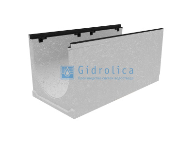 Лоток водоотводный бетонный коробчатый (СО-400мм), с чугунной насадкой, с уклоном 0,5% КUу 100.49,9 (40).57(50) - BGZ-S, № 35