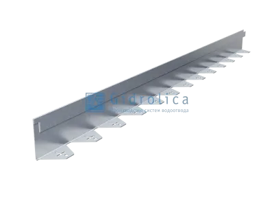 Бордюр Gidrolica Line Steel L-образный из оцинкованной стали 1200х80х45х1,5мм